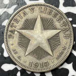 1915 Caribbean 40 Centavos Lot#E0027 Silver!