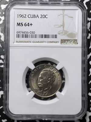 1962 Caribbean 20 Centavos NGC MS64+ Lot#G7655 Choice UNC!