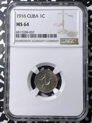 1916 Caribbean 1 Centavo NGC MS64 Lot#G9599 Choice UNC!