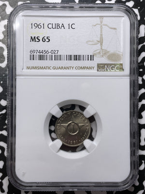 1953 Caribbean Jose Marti 25 Centavos NGC MS63 Lot#G9601 Silver! Choice UNC!