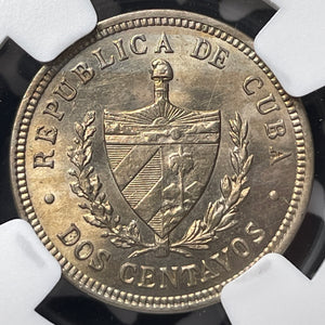 1915 Caribbean 2 Centavos NGC MS63 Lot#G6717 Choice UNC!