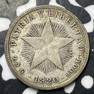 1920 Caribbean 10 Centavos Lot#E8199 Silver!