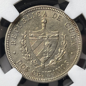 1915 Caribbean 2 Centavos NGC Cleaned-UNC Details Lot#G8817