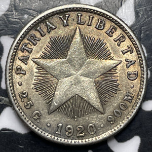 1920 Caribbean 10 Centavos Lot#D4534 Silver! Nice!