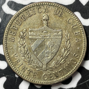 1949 Caribbean 20 Centavos Lot#D7730 Silver!