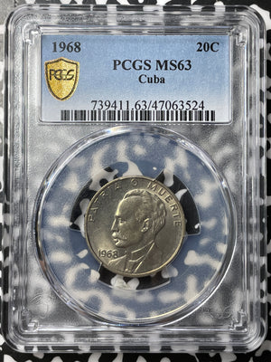 1968 Caribbean 20 Centavos PCGS MS63 Lot#G7985 Choice UNC!