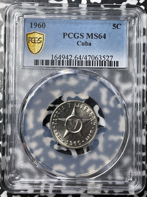 1960 Caribbean 5 Centavos PCGS MS64 Lot#G7989 Choice UNC!