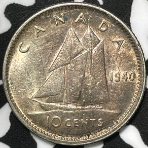 1940 Canada 10 Cents Lot#M7073 Silver! Nice!