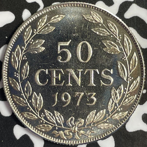 1973 Liberia 50 Cents Lot#D1123 Proof!