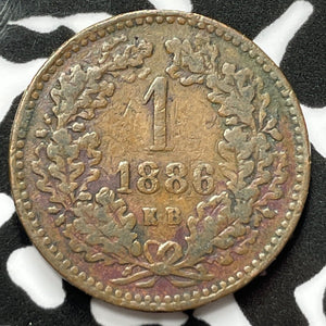 1886 Hungary 1 Krajczar Lot#M3864
