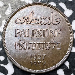 1927 Palestine 2 Mils Lot#D3514 High Grade! Beautiful!
