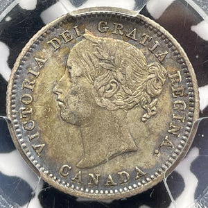 1870 Canada 10 Cents PCGS XF45 Lot#G5086 Silver! Narrow "0"