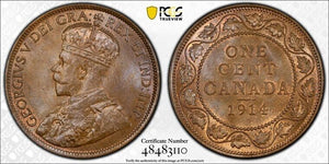 1914 Canada Large Cent PCGS MS65BN Lot#G5812 Gem BU!