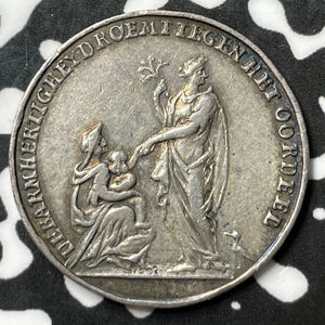 1697 Netherlands Peace Of Rijswijk Medalet Lot#JM6065 Silver! 20mm