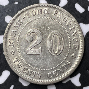 (1920) China Kwangtung 20 Cents Lot#D1861 Silver! Nice!