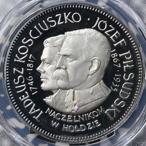 1967-FM Poland Kosciuszko and Pilsudski Medal PCGS PR67 DCAM Lot#G6507 Silver!