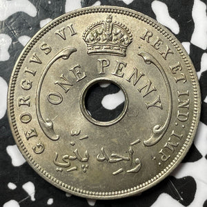 1940 British West Africa 1 Penny Lot#D3176 High Grade! Beautiful!