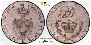 (c.1790) G.B. Suffolk Bury 1/2 Penny Conder Token PCGS MS63BN Lot#G5937 DH#25