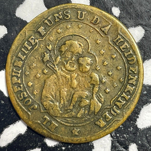 U/D Germany Holy Family Mary & Joseph Medalet Lot#V9904 16MM
