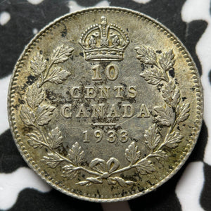 1933 Canada 10 Cents Lot#JM6507 Silver! Nice!