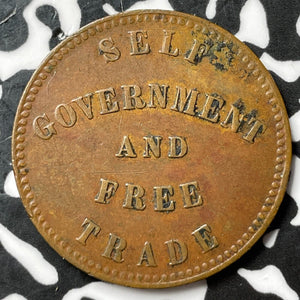 1857 Prince Edward Island Self Government & Free Trade 1/2 Penny Token Lot#D5394