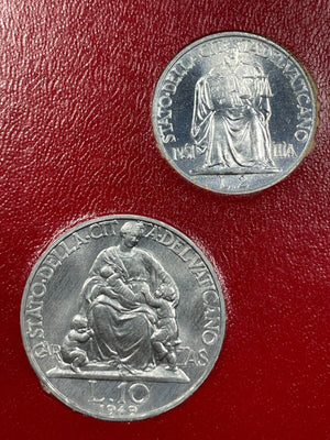 1949 Vatican City 4 Coin Mint Set Lot#B1622 In Original Packaging