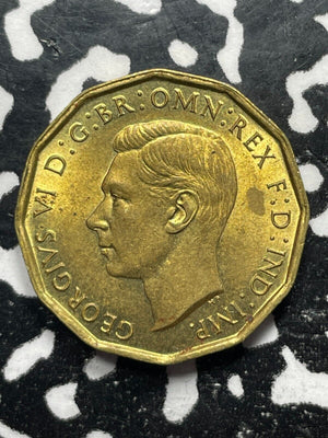 1943 Great Britain 3 Pence Threepence Lot#M0106 High Grade! Beautiful!