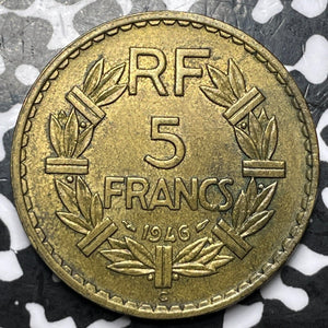 1946-C France 5 Francs Lot#D3478 Nice! KM#888a.3