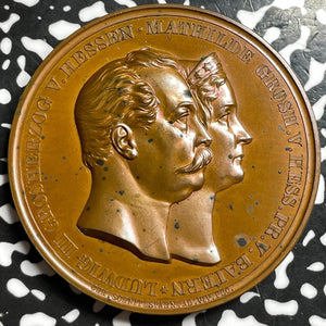 1858 Germany Hesse-Darmstadt Ludwig III & Mathilde Anniversary Medal Lot#OV1164