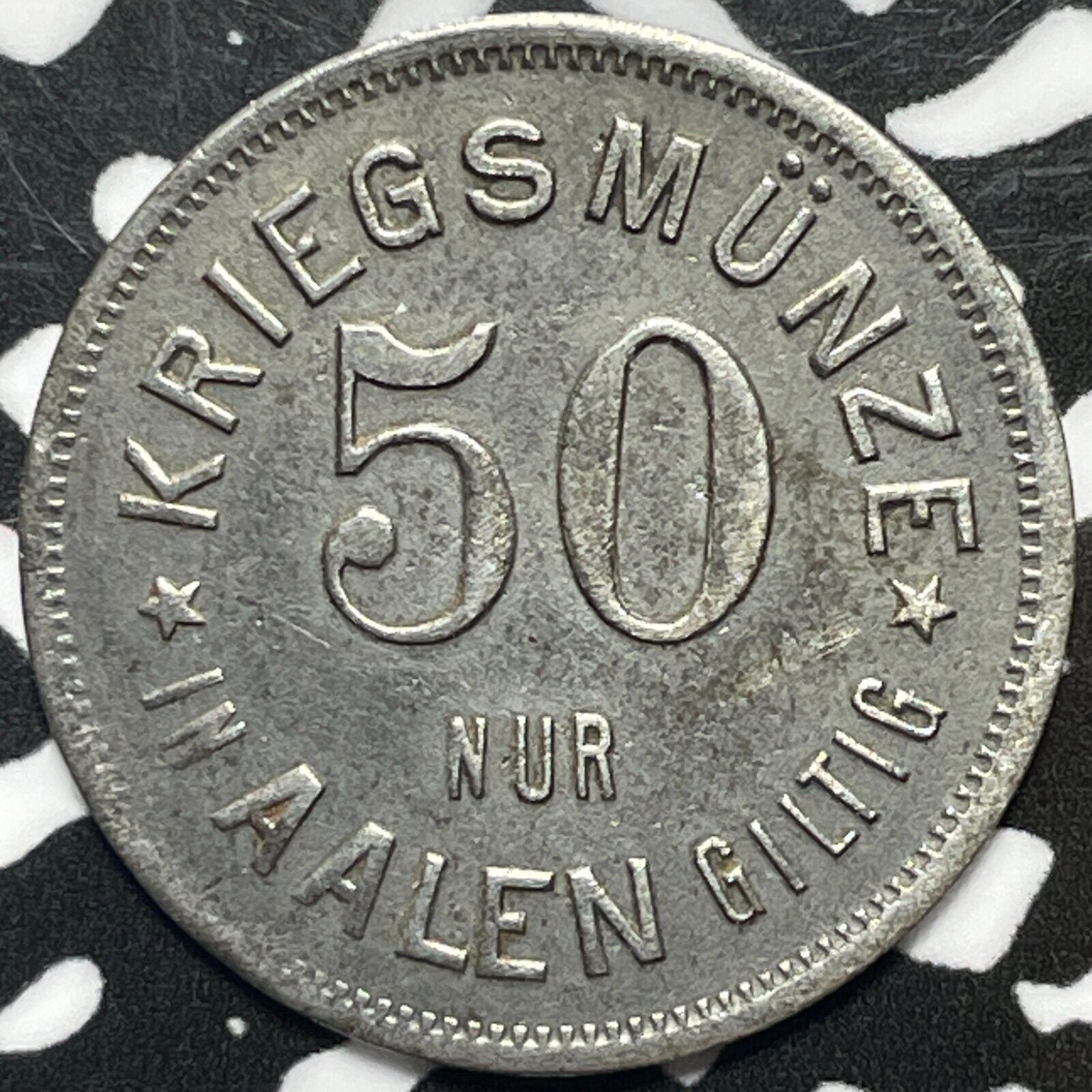 1917 Germany Aalen 50 Pfennig Notgeld Lot#M7041 - Boardwalk