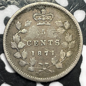 1871 Canada 5 Cents Lot#D2672 Silver!