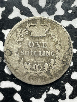 1864 Great Britain 1 Shilling Lot#M0112 Silver! Die#72