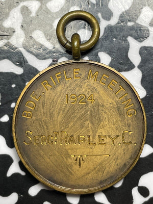 1924 Great Britain Rifle Shooting Award Medal In Original Box Lot#OV938 26mm
