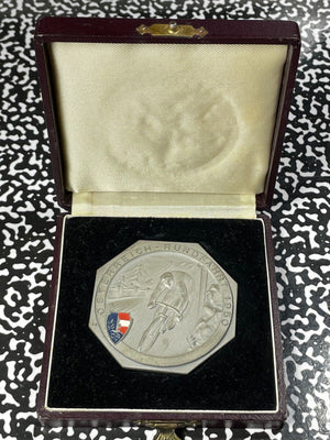 1950 Austria Cycling Enameled Medal Lot#B1506 57mm, With Original Box