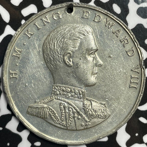 1937 Great Britain Edward VIII Coronation Medal in White Metal Lot#M6467 39MM
