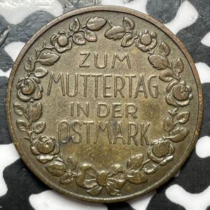 Undated Germany Ostmark Mother's Day Medalet Lot#D3435 24mm