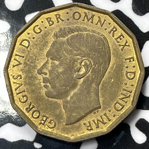 1941 Great Britain 3 Pence Threepence Lot#M4007 Nice!