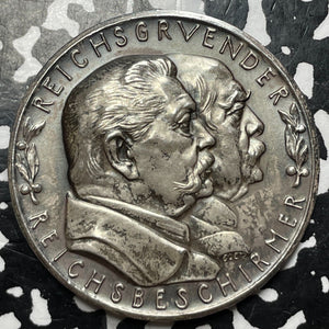 1931 Germany Bismarck/Hindenburg Medal By Karl Goetz Lot#JM5589 Silver! 36mm