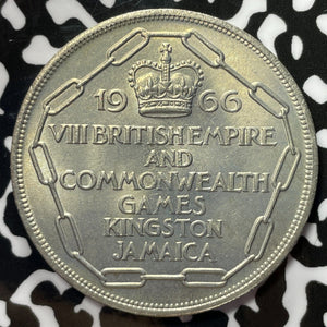 1966 Jamaica 5 Shillings Lot#M5210 High Grade! Beautiful! British Empire Games