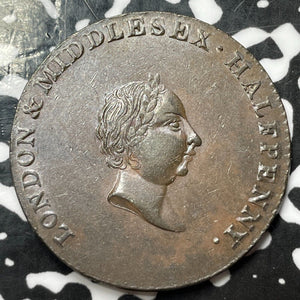 (1790s) G.B. Middlesex  Bebbington 1/2 Penny Conder Token Lot#JM6109 DH-254