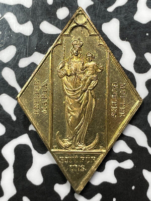 Undated Germany Jesus & Mary Medal Lot#JM5885 25x37mm
