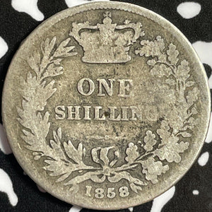1858 Great Britain 1 Shilling Lot#D6239 Silver!