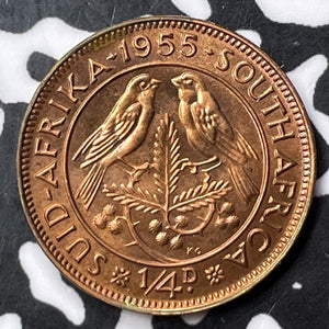 1955 South Africa Farthing Lot#D1816 Proof!