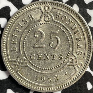 1962 British Honduras 25 Cents Lot#D3790 Nice!