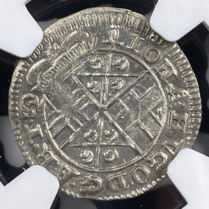 1682 Germany Trier 4 Pfennig NGC Cleaned-UNC Details Lot#G6572 Silver!