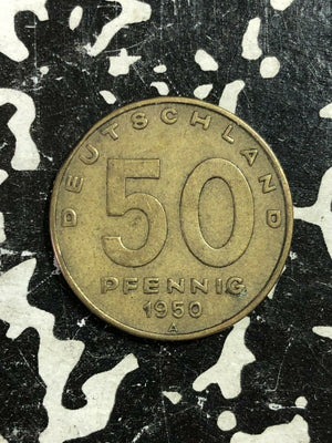 1950-A East Germany 50 Pfennig (6 Available) Circulated (1 Coin Only)