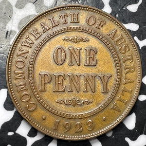 1923 Australia 1 Penny Lot#D3464 Nice!