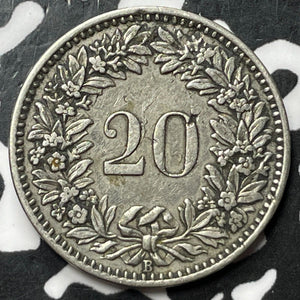 1883 Switzerland 20 Rappen Lot#D5983