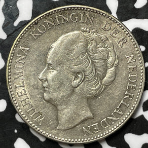 1938 Netherlands 1 Gulden Lot#M8153 Silver! Nice!