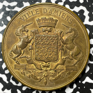 1901 France Amiens 5 Year Census Award Medal Lot#OV809 52mm